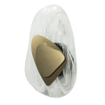 Бра овальное из стекла с золотым элементом Flow Texture  варинант исполнения - 2 | Loft Concept в Барнауле