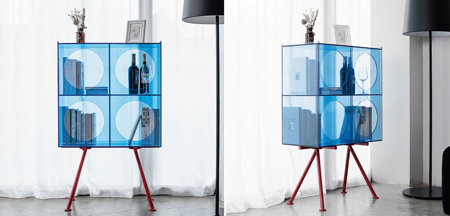 Синий буфет из акрила Blue Acrylic Cupboard Синий буфет из акрила Blue Acrylic Cupboard - Loft-Concept в Барнауле