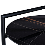 Стол журнальный круглый черный с полкой Inherence варинант исполнения - 2 | Loft Concept в Барнауле