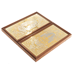 Нарды настольные из натурального камня лазурит и долерит Backgammon from Stone варинант исполнения - 7 | Loft Concept в Барнауле