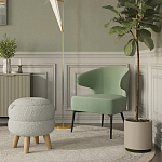 Современное мягкое кресло на металлических ножках Rakush Pistachio варинант исполнения - 8 | Loft Concept в Барнауле