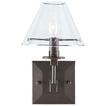 Бра с прозрачным стеклянным абажуром в форме конуса Bartolomeo Bronze варинант исполнения - 2 | Loft Concept в Барнауле