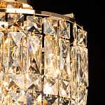 Потолочный светильник круглый с прозрачными подвесками Lunet варинант исполнения - 4 | Loft Concept в Барнауле