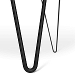 Стол журнальный с круглой столешницей из стекла на 3-х черных ножках Beige Marble варинант исполнения - 6 | Loft Concept в Барнауле