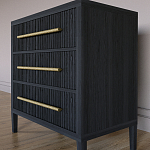 Комод Primo с 3 выдвижными ящиками Черный дуб варинант исполнения - 2 | Loft Concept в Барнауле