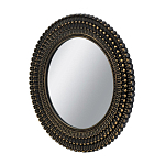 Зеркало круглое с текстурированным дизайном рамы Helios варинант исполнения - 2 | Loft Concept в Барнауле