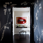 Обои ручная роспись Bamboo Special Colourway on Pitch dyed silk варинант исполнения - 1 | Loft Concept в Барнауле