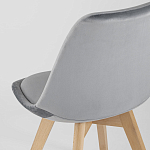 Стул с мягким велюровым сиденьем Arvika Grey варинант исполнения - 6 | Loft Concept в Барнауле