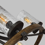 Люстра с цилиндрическим плафонами из толстого волнистого стекла в индустриальном стиле Feiss варинант исполнения - 9 | Loft Concept в Барнауле