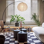 Дизайнерский журнальный стол чёрный изогнутой формы Alefy варинант исполнения - 2 | Loft Concept в Барнауле