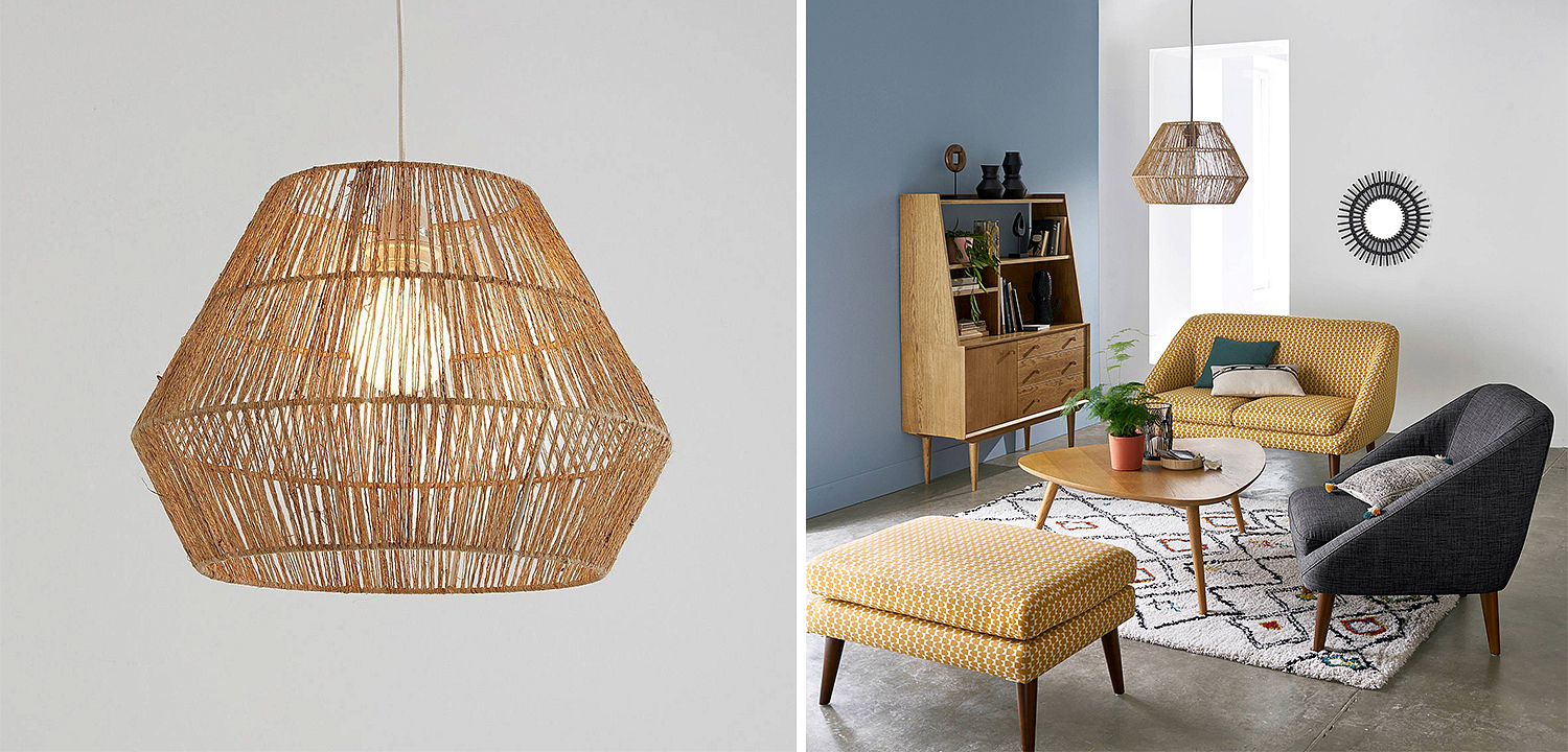 Подвесной светильник Signe Wicker Hemp Beige Подвесной светильник Signe Wicker Hemp Beige - Loft-Concept в Барнауле