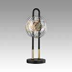 Настольная лампа с черным основанием и золотистым декором Bruno варинант исполнения - 3 | Loft Concept в Барнауле