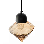 Подвесной светильник с янтарным рельефным плафоном Lamp with Frozen Glass Effect варинант исполнения - 3 | Loft Concept в Барнауле