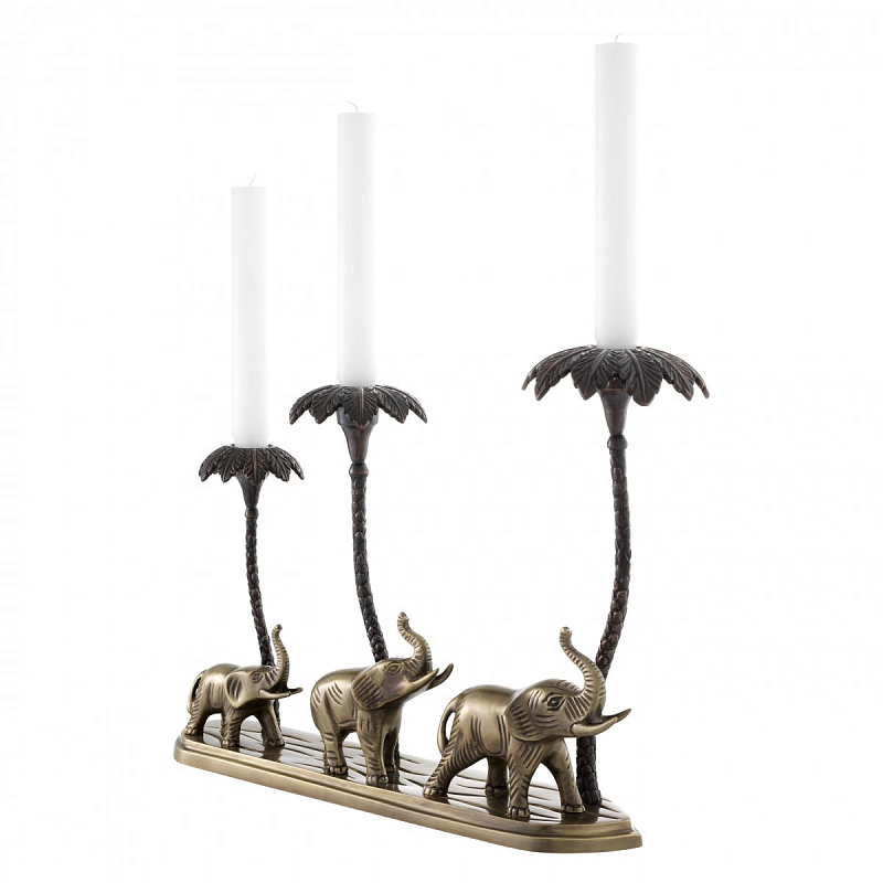 Подсвечник Eichholtz Candle Holder Trio Латунь Античная полированная Темная бронза Подсвечник Eichholtz Candle Holder Trio Латунь Античная полированная Темная бронза в Барнауле | Loft Concept