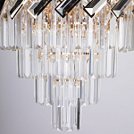 Люстра многоярусная с переплетенными металлическими элементами черного и золотого цвета и прозрачными хрустальными подвесками Empire Chandelier Crystal варинант исполнения - 8 | Loft Concept в Барнауле