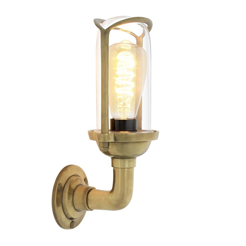 Бра Eichholtz Wall Lamp Wolseley Brass Латунь Античная полированная Прозрачное Стекло Бра Eichholtz Wall Lamp Wolseley Brass Латунь Античная полированная Прозрачное Стекло в Барнауле | Loft Concept
