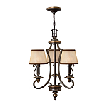 Люстра бронзового цвета с бежевыми абажурами из органзы в классическом стиле Hinkley варинант исполнения - 14 | Loft Concept в Барнауле