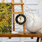 Часы настенные из металла с чёрным циферблатом Current Time варинант исполнения - 4 | Loft Concept в Барнауле