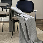 Плед из шерсти мериноса серого цвета 130×180 см Gray Waves варинант исполнения - 4 | Loft Concept в Барнауле