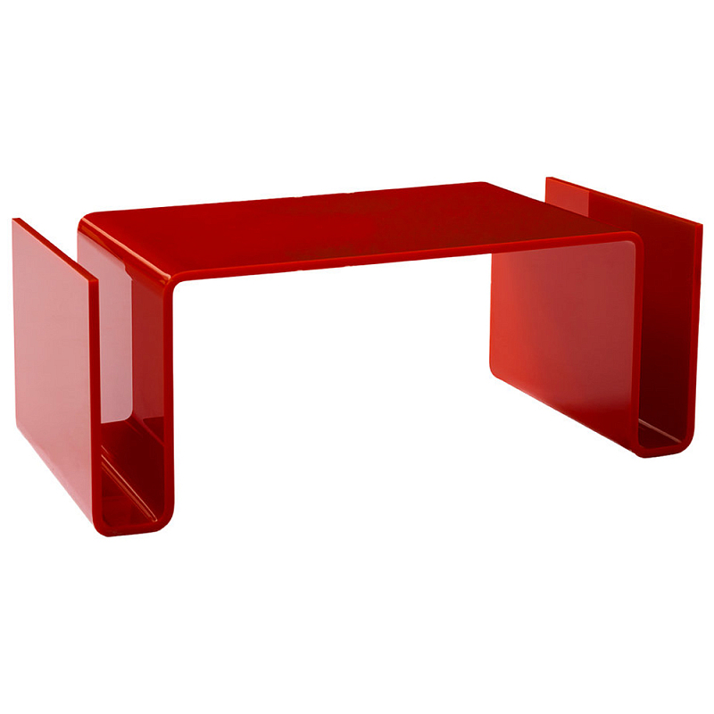 Дизайнерский кофейный стол Poltronova T01 Red Coffee Table Красный Дизайнерский кофейный стол Poltronova T01 Red Coffee Table Красный в Барнауле | Loft Concept