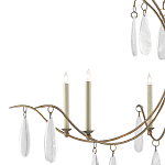 Люстра с прозрачными каплевидными подвесками Elegant Thin Chandelier варинант исполнения - 1 | Loft Concept в Барнауле