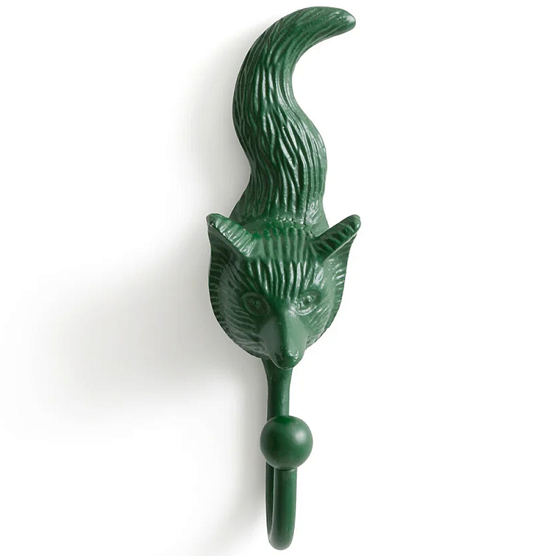 Настенный крючок лиса Fox Wall Hook Green Зеленый Настенный крючок лиса Fox Wall Hook Green Зеленый в Барнауле | Loft Concept