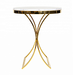 Кофейный столик на подстолье золотого цвета Noelle варинант исполнения - 2 | Loft Concept в Барнауле