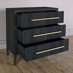 Комод Primo с 3 выдвижными ящиками Черный дуб варинант исполнения - 5 | Loft Concept в Барнауле