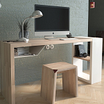 Письменный стол прямоугольный с полочкой под столешницей EcoComb варинант исполнения - 2 | Loft Concept в Барнауле