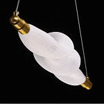 Люстра горизонтальная с волнистым белым плафоном Golden Swirl варинант исполнения - 8 | Loft Concept в Барнауле