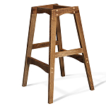 Барный стул со спинкой на 4-х деревянных ножках Коричневый Велюр Vendramin Chair  варинант исполнения - 6 | Loft Concept в Барнауле