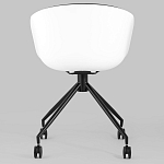 Офисное кресло из пластика с мягким сиденьем Eggshell Black варинант исполнения - 5 | Loft Concept в Барнауле