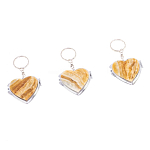 Зеркало брелок складное двухстороннее в форме сердца из натурального камня Оникс Stone Mirrors варинант исполнения - 4 | Loft Concept в Барнауле