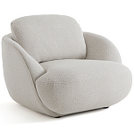 Полукруглое кресло из обивки меланж Halle Melange Armchair варинант исполнения - 1 | Loft Concept в Барнауле