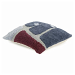 Чехол на подушку с рисунком серо-синего цвета Elan Textured варинант исполнения - 1 | Loft Concept в Барнауле