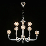 Люстра с 8-ю лампами и гранеными стеклянными плафонами Prism Gala варинант исполнения - 3 | Loft Concept в Барнауле