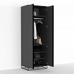 Двухдверный шкаф цвета графит Strict Lines варинант исполнения - 3 | Loft Concept в Барнауле