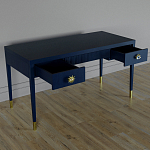 Письменный стол Elsa Dreams Blue Шпон дерево с двумя ящиками варинант исполнения - 3 | Loft Concept в Барнауле