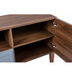 ТВ-тумба серая из массива бука с 2-мя дверками и ящиком Wenge Light варинант исполнения - 5 | Loft Concept в Барнауле