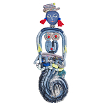 Кукла из одежды и павлопосадских платков Rusalka Blue Jeans варинант исполнения - 1 | Loft Concept в Барнауле