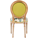 Стул из массива бука бежевый с изображением птиц в саду Beige Green Chinoiserie Blue Bird Chair варинант исполнения - 2 | Loft Concept в Барнауле