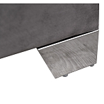 Кровать двуспальная серая с высоким мягким изголовьем Heart of the Bedroom варинант исполнения - 3 | Loft Concept в Барнауле