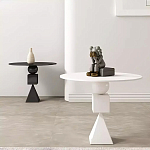 Дизайнерский журнальный стол белый в форме геометрических фигур Cydogic варинант исполнения - 3 | Loft Concept в Барнауле