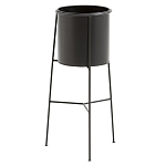 Кашпо из металла Elevated Planters черное варинант исполнения - 1 | Loft Concept в Барнауле