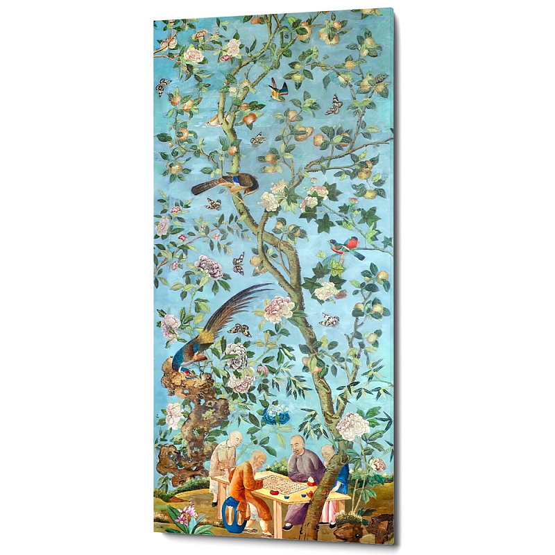 Постер на холсте в стиле шинуазри Playing Weiqi in the Peach Orchard Poster Бирюзовый Мульти Постер на холсте в стиле шинуазри Playing Weiqi in the Peach Orchard Poster Бирюзовый Мульти в Барнауле | Loft Concept