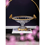 Чаша из прозрачного стекла с бронзовым ободком и фигурками бабочек Eden Garden варинант исполнения - 2 | Loft Concept в Барнауле