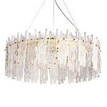 Люстра круглая с прозрачными стержнями разной длины Textured Glass Chandelier варинант исполнения - 1 | Loft Concept в Барнауле