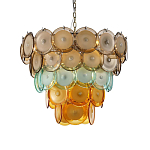 Люстра конусовидная с каскадом из разноцветных круглых подвесов Key Lustar варинант исполнения - 2 | Loft Concept в Барнауле