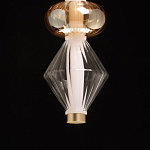 Подвесной светильник с вертикальной композицией из прозрачных и янтарных стеклянных шаров и ромбов Gabriel Scott Luna варинант исполнения - 18 | Loft Concept в Барнауле