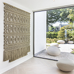 Панно на стену плетеное Макраме бежевый цвет  варинант исполнения - 6 | Loft Concept в Барнауле